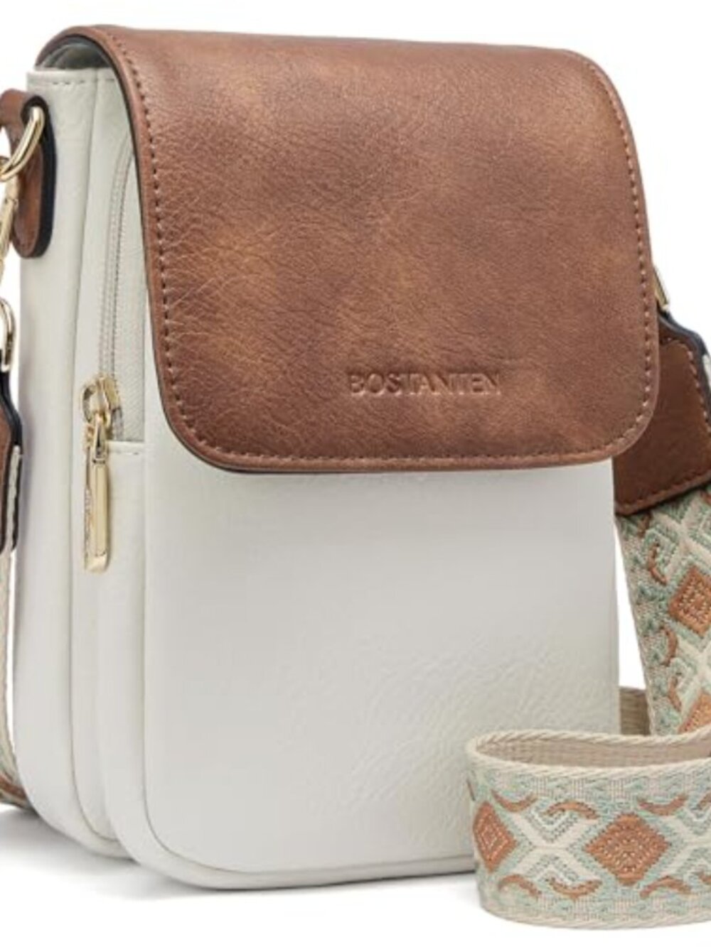 Vegan Leather Crossbody Cell Phone Bag Small Shoulder Purse